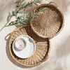 Plum & Post Sawyer Round Trays With Handles, Natural Mendong Rattan, 2pc - 2 of 4