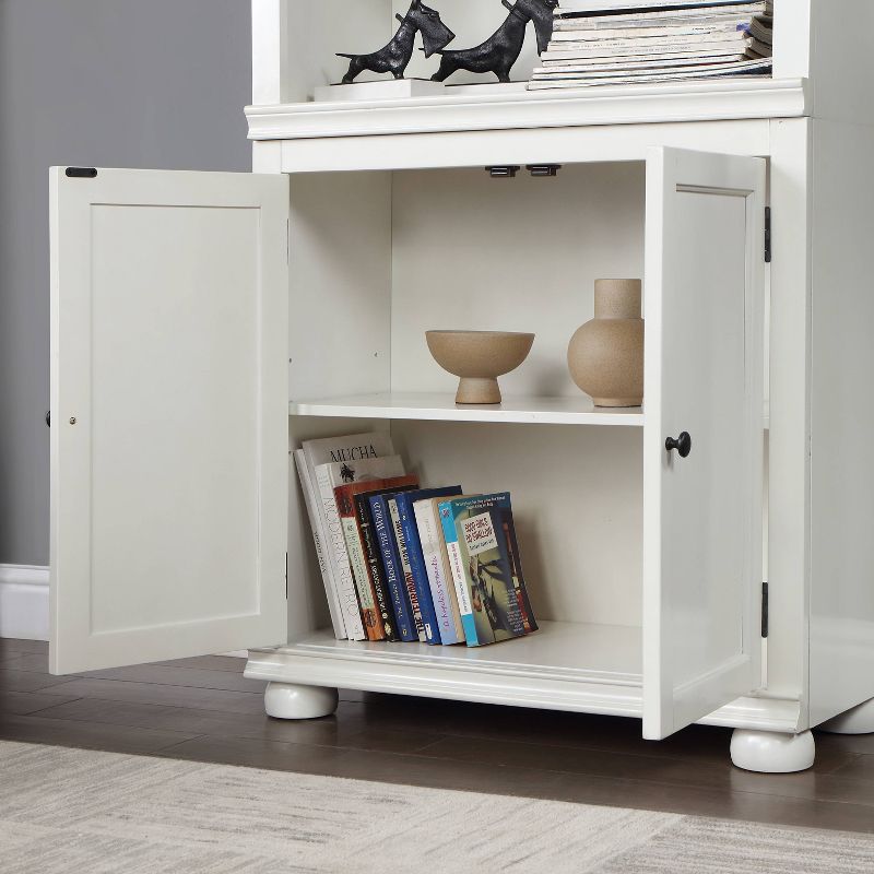HOMES: Inside + Out Bloomguard Traditional 3 Open Shelf Bookcase with 2 Door Cabinet, 5 of 10