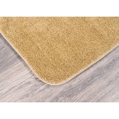 Beige Nylon Traditional 3-Piece Washable Bath Rug Set