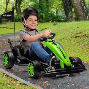 Ride On Go Kart, Kids 24V 7Ah Battery Two 200W Motors, 8MPH Fast Drifting Circling Car, Adjustable Seat Electric Ride Toy, for Kids - 1 of 4
