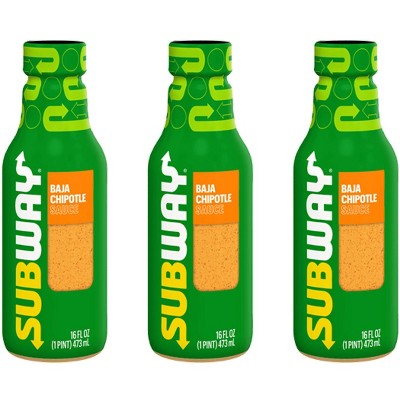 Subway Baja Chipotle Sauce, 3-Pack 16 fl. oz. Bottles