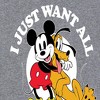 Women's - Disney - Mickey Mouse and Pluto I Just Want All The Dogs Short Sleeve Graphic T-Shirt - 2 of 4