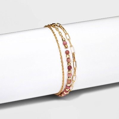 Gold Dipped Multi-Strand Bracelet - A New Day™