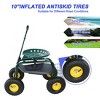 Garden trolley Rolling work chair with wheels, garden stool for planting, 360 degree swivel seat, station wagon scooter with steering handle - 2 of 4