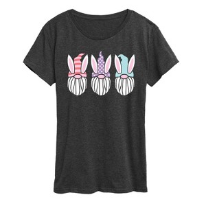 Women's - Instant Message - Easter Gnome Faces Short Sleeve Graphic T-Shirt - 1 of 4