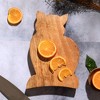 Gulches Natural Cat-Shaped Wood 12 Inch Decorative Bowls 1 Pack - 2 of 4