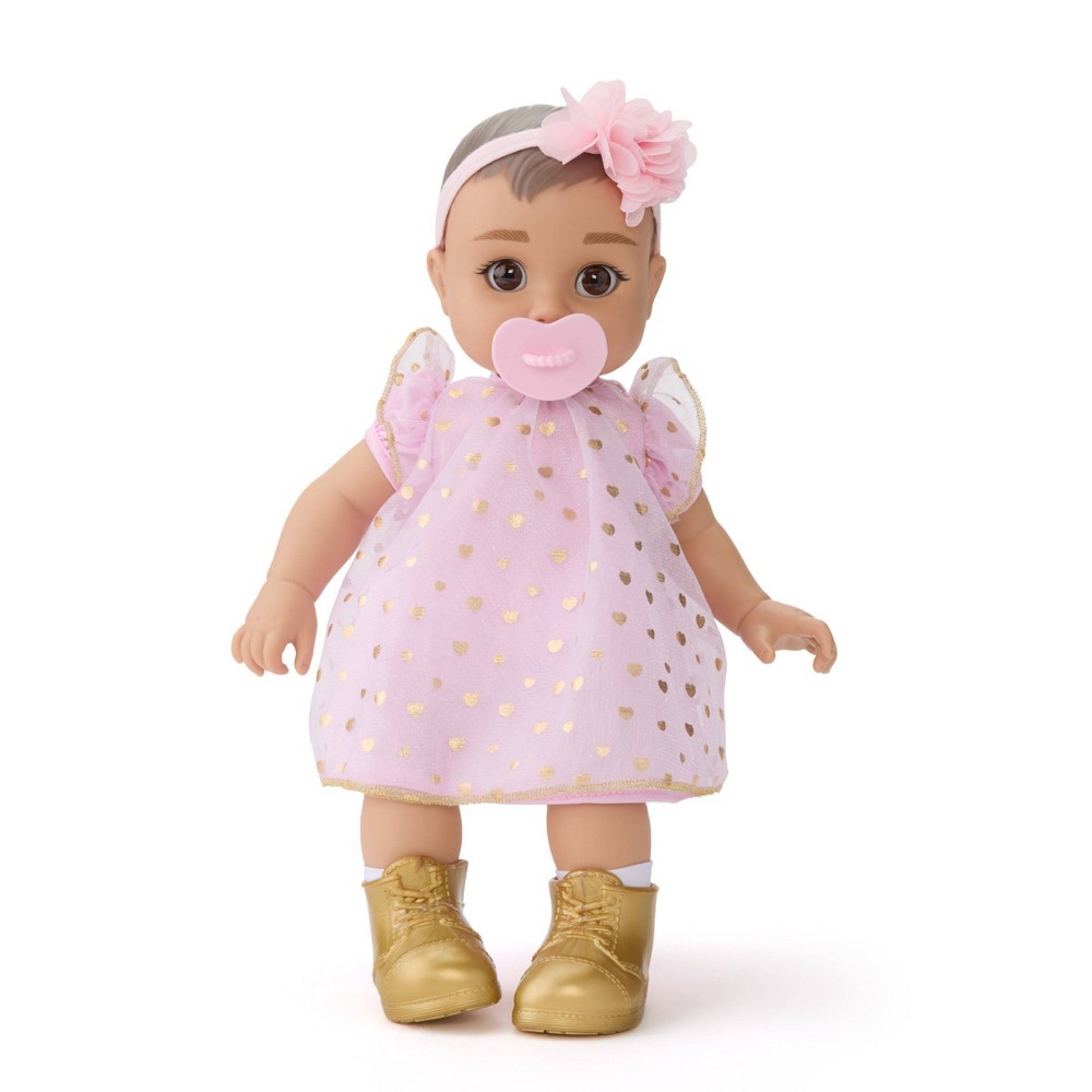 Photos - Doll FAO Schwarz 14" Cuddle Baby  - Brown Hair