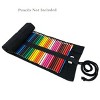 Wrapables Pencil Roll Organizer, Colored Pencil Wrap Pouch (72 slots), Black - 4 of 4