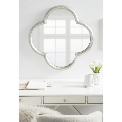 Krisi 28" Scalloped Silver Wall Mirror