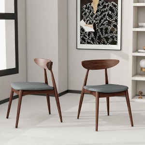 KWPZQEB Dining Chairs Set of 2, Modern Chairs with Plush Cushions and Comfy Backrest, Wooden Dining Chairs for Dining Room, Living Room - 1 of 4