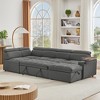 112.9" Convertible Sectional Sofa with Storage Ottoman, Pull-Out Sleeper, USB Charging, Hidden Storage & Rotating Side Table - 2 of 4