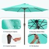Hyleory 9'  Sunbrella with 8 ribs,Hyleory Tilt Market Patio Umbrella with Oval Ribs Iron Pole, Sturdy and Adjustable - 3 of 4