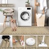 Washable Rug Low Pile Living Room Throw Mats with Non Slip Backing Lightweight Foldable Floor Covers Modern Waven Border Indoor Throw Carpet - 4 of 4