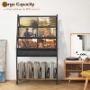 HDZNVF Record Stand With 4 Tier Vinyl Holder Display Shelf, Record Cabinet For Book Magazine Turntable - 2 of 4