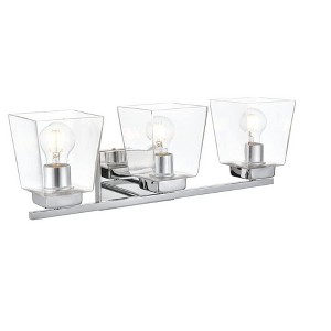 Elegant Lighting Merrick 3 light Chrome and Clear Bath Sconce - 1 of 4