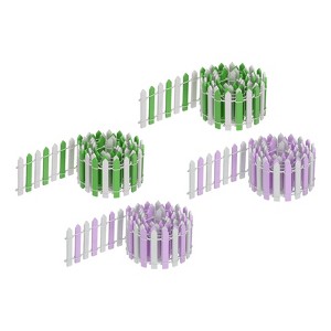 Unique Bargains Dollhouse Home DIY Decorative Miniature Ornament Wood Picket Fence - 1 of 4