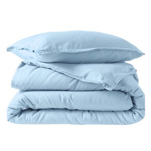 Cotton Flannel Duvet Cover & Sham Set by Bare Home - 1 of 4