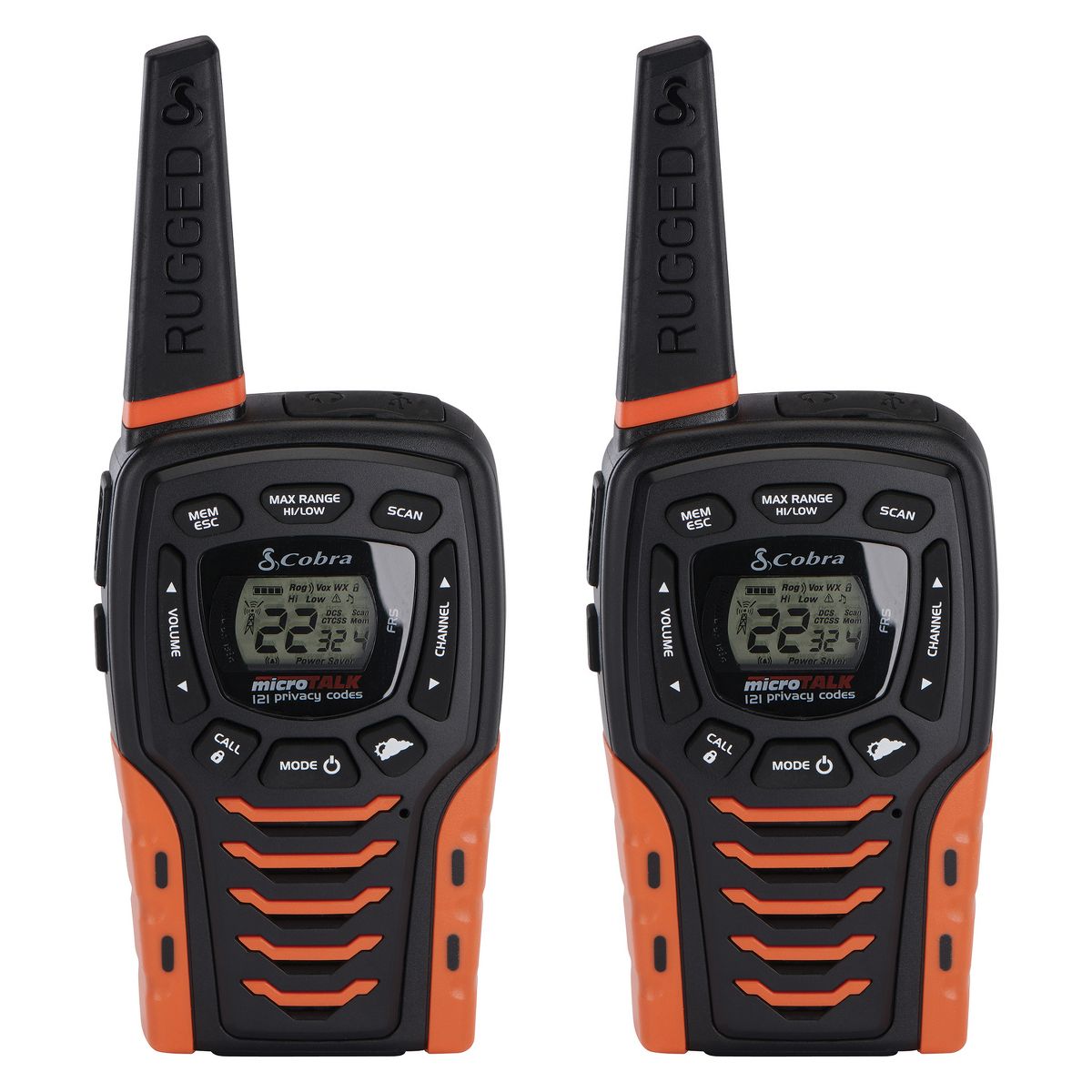Cobra® microTALK® ACXT645 Rechargeable Walkie-Talkies for Family with NiMH Batteries, up to 35-Mile Range, FRS 22 Channels, Waterproof, NOAA®, Pa...