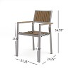 TiramisuBest 25.75in Swivel Counter Stool, Set of 2, Polyester Charcoal Dining Chairs - 3 of 4