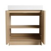 SEVOBAL Bathroom Storage Cabinets Freestanding Vanity With White Resin Sink And Dual Soft Close Doors for Modern Homes, Beige, 29.5"*19.7"*35.1" - 3 of 4