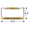Quinnipiac University School Logo Full Size Standard License Plate Metal Frame - 4 of 4