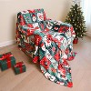 Lomsoe Cozy Printed Blanket Blanket, Flannel Throw Size for Home Decoration, Ultra Soft Throw, Christmas Light. - 4 of 4
