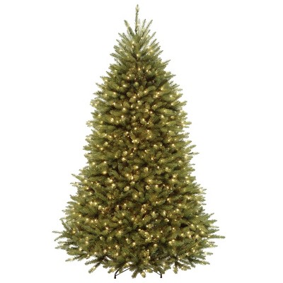7.5ft National Tree Company Dunhill Fir Hinged Full LED Artificial Tree with 700 Low Voltage Dual Led Lights with 9 Function Footswitch