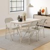 4 Pack Folding Chairs with Padded Cushions, Padded Foldable Chair Hold Up to 350 Pounds, Portable Black Folding Chair - 2 of 4