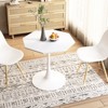 31.5 Inch Modern Coffee Table, with MDF Top and Metal Base, Octagonal Tulips Table Small Dining Table for Dining Room Kitchen Living Room - 3 of 4