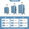 Lyngins Hardshell 20/24/28 Inch Luggage Sets with Spinner Wheels,Built-in TSA Lock,Telescopic Handle,Suitcases Sets for Family Trips - 3 of 4