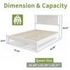 Karl Home Twin Size Deluxe Bed Frame with Headboard with Solid Wood, No Box Spring Needed,  Easy Assembly, White - 2 of 4