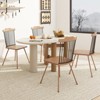 Tangkula Windsor Chair Set of 4 Metal Legs Supported Dining Chair Farmhouse Armless Chair - 2 of 4