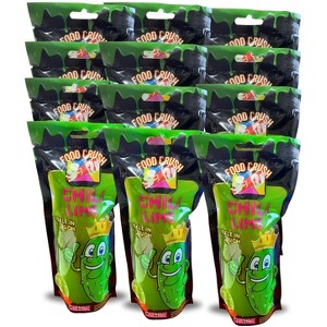 Food Crush-Hot Pickles In A Pouch-Chili Lime, Individually Wrapped 12 Pack-Spicy Sour Lime Flavored Pickles Snacks. Tiktok Trend Item - 1 of 1