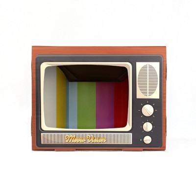 American Cat Club Retro TV Cat House with Scratchboard - Brown