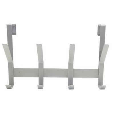 Heavy Duty Over The Door 4 Hooks Rail Matte Gray - Brightroom&#8482;_1