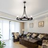 Maxax 25.2" Black 5-Light Chandelier, Dimmable Ceiling Lighting for Sloped Ceilings, Living Room Dining Room - 2 of 4