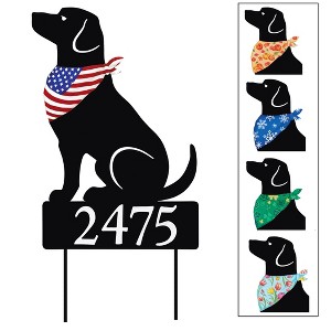 Collections Etc 5 Interchangeable Seasonal Magnet Bandana Address Stake - 1 of 4