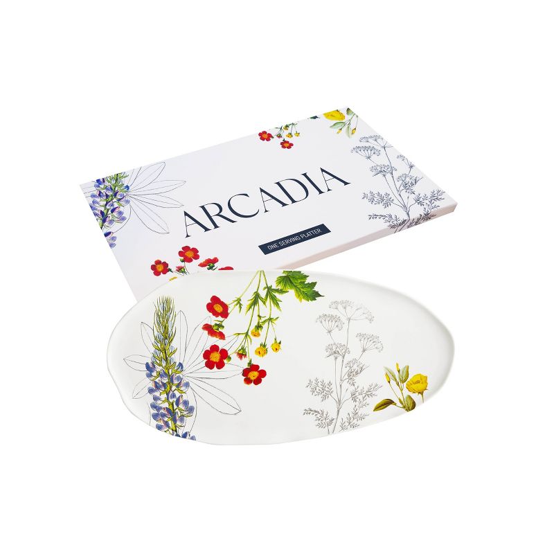 18&#34; x 9&#34; Porcelain Arcadia Serving Platter - Rosanna, 1 of 5