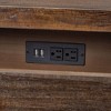 Resenkos Nightstand with 3 Drawers, End Side Table with 2 USB Ports and 2 Charger Outlets, Bedside Table for Nursery, Living Room, Brown - 4 of 4