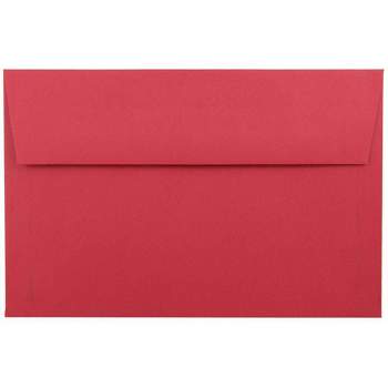 JAM Paper Brite Hue A9 Envelopes 5 3/4 X 8 3/4 50 per pack Red