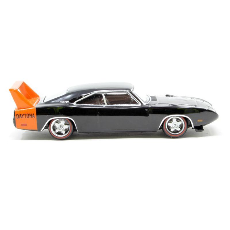 1969 Dodge Charger Daytona Black with Orange Stripe 1/87 (HO) Scale Diecast Model Car by Oxford Diecast, 2 of 4