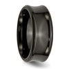 Chisel Titanium Black Ti Polished Concave 9mm Band Ring - 4 of 4