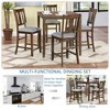 5-Piece Dining Set with Wooden Square Table and 4 Chairs - 4 of 4