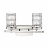 Archer 2-Light Vanity Wall Sconce - Transitional Design with Crystal Shades & Brushed Nickel - 4 of 4