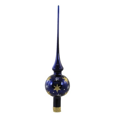 Inge Glas 11.5" Sparkling Sky Midnight Finial Tree Topper Finial  -  Tree Toppers