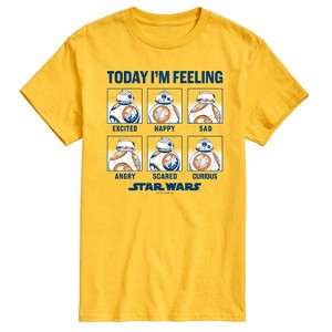 Men's Star Wars: The Force Awakens BB8 Moods Short Sleeve Graphic T-Shirt - Yellow - Large - 1 of 4