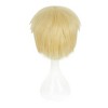 Unique Bargains Women's Cosplay Wigs with Wig Cap 12" Yellow - 4 of 4