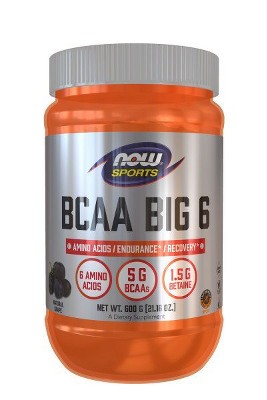 BCAA Big 6 Powder, Grape by Now Foods  -  600 grams Powder