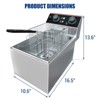 Commercial Deep Fryer with Basket, Stainless Steel Electric Counter-Top Fryer with Temperature Control for Restaurant and  Home Use - 2 of 4