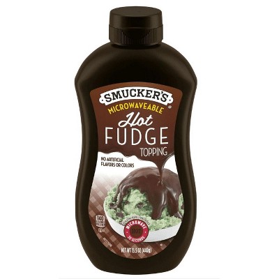 Smucker's Hot Fudge Topping, 15.5 Ounces, Microwavable Squeeze Bottle (Pack of 2)